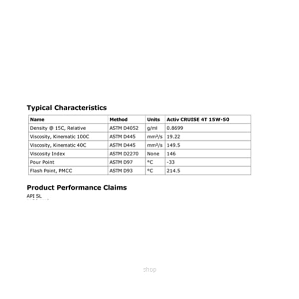 [Carton Packaging] Castrol Activ Cruise 4T 15W-50 Continuous Protection for 4-Stroke Motorcycles (24X1L) 3