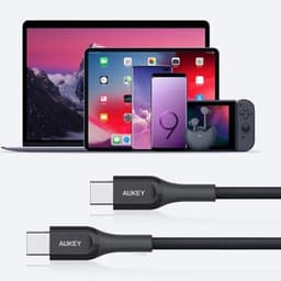 Aukey CB-AKC4 USB C To USB C 60W PD Quick Charge Kevlar Cable - 2M 5