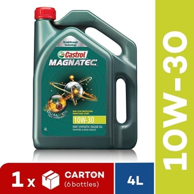 [Carton Packaging] Castrol MAGNATEC 10W-30 for Petrol and Diesel Vehicles (4LX6)