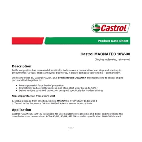 [Carton Packaging] Castrol MAGNATEC 10W-30 for Petrol and Diesel Vehicles (4LX6) 2