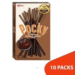 Glico Pocky Double Choco 39gm x 10packs 1