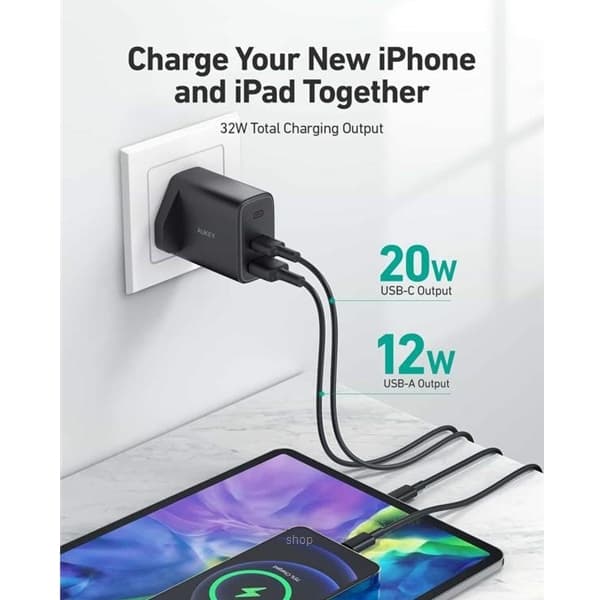 Aukey PA-F3S 32W Swift Series PD USB C Wall Charger 2
