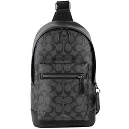 Coach Mens West Pack In Signature Canvas - Black 1