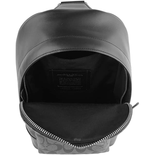 Coach Mens West Pack In Signature Canvas - Black 3