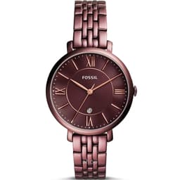 Fossil ES4100 Women Jacqueline Three-Hand Date Wine Stainless Steel Watch 1