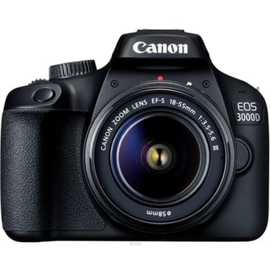 Canon EOS-3000D Black DSLR Camera with 18mm-55mm (Canon Warranty)