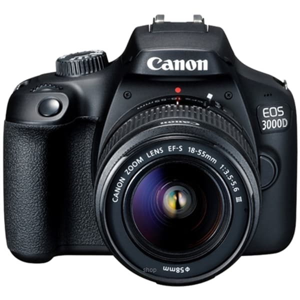 Canon EOS-3000D Black DSLR Camera with 18mm-55mm (Canon Warranty) 3