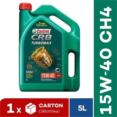 [Carton Packaging] Castrol CRB Turbomax 15W-40 CH-4 for Commercial Vehicles (3X5L)