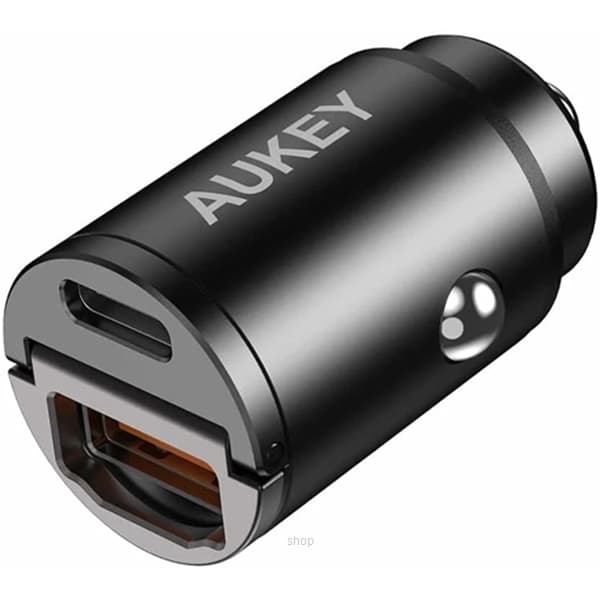 Aukey 30W PD Metal Dual Port Fast Car Charger with PPS & QC 3.0 - CC-A3 1