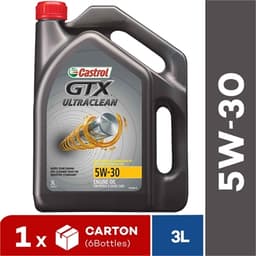 [Carton Packaging] Castrol GTX ULTRACLEAN 5W-30 for Petrol and Diesel Cars (6X3L) 1