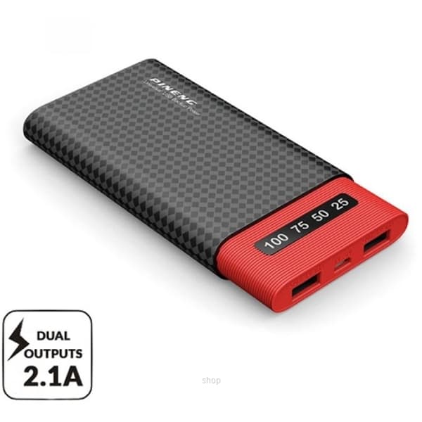 Pineng 10000mAh Lithium Polymer Power Bank - PN-981 Black 1