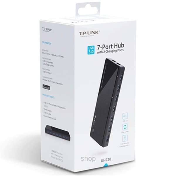 TP-Link USB 3.0 7-Port Hub with 2 Charging Ports - UH720 4