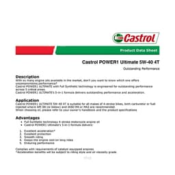 [Carton Packaging] Castrol POWER1 Ultimate 5W-40 4T 1L 2