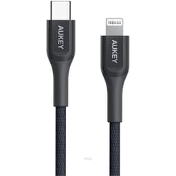 Aukey MFI 18W USB C To Lightning Kevlar Cable 1.2 Meter Black - CB-AKL3-BK 2