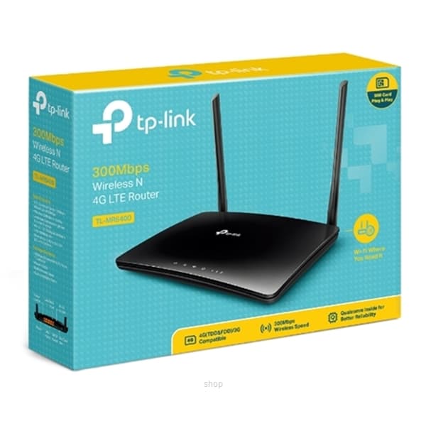 TP-Link 300Mbps Wireless N 4G LTE Router with Sim Insertion- TL-MR6400 5