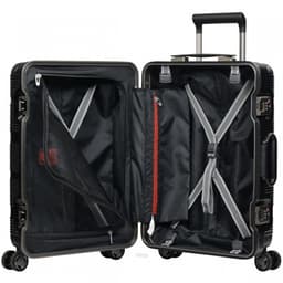 Eminent Gold Shutter PC Hard Case Double-Coil Zipper 20 Inch Luggage Black - EM-9U2 4