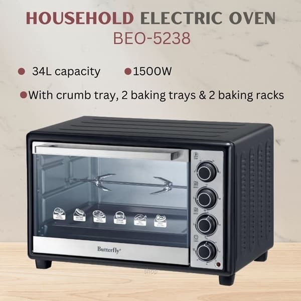 Butterfly 34L Electric Oven - BEO-5238 4