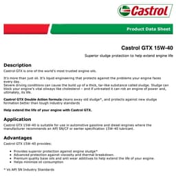 [Carton Packaging] Castrol GTX 15W-40 4L Superior Sludge Protection (6X4L) 2