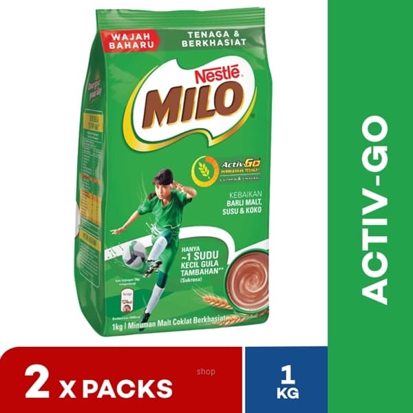 Nestle Milo Activ-Go Pack 1KG (2 packs) 1