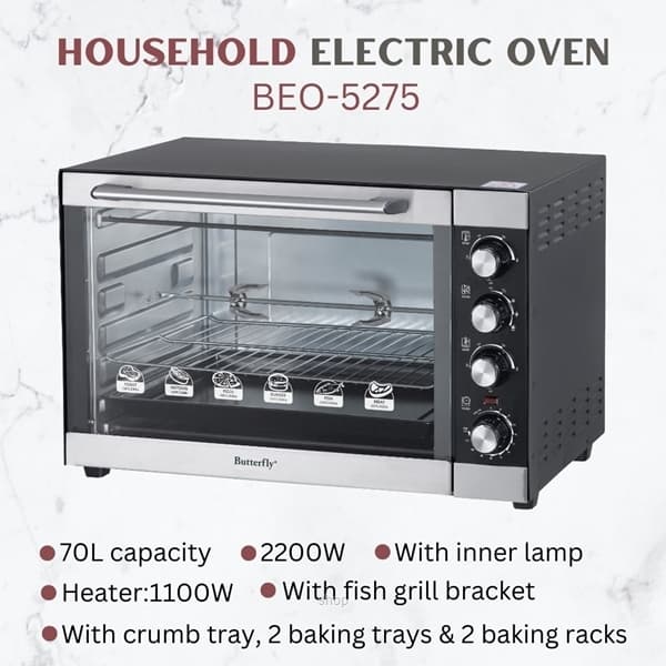 Butterfly 70L Electric Oven - BEO-5275 3