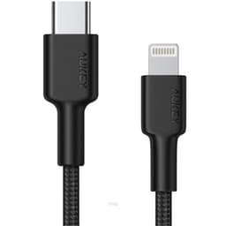 Aukey Impulse MFi Braided Nylon USB C to Lightning Cable 1M - CB-CL1 2