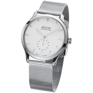Epos Originale Ultra Thin White Watch - 3408