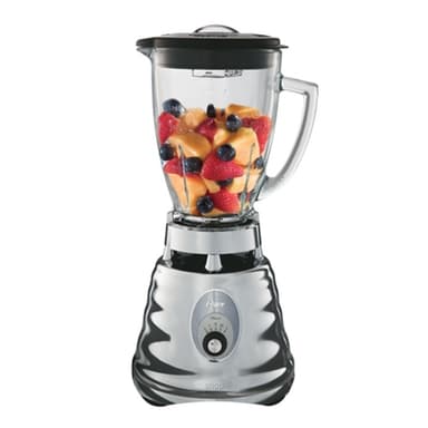 Oster Classic Chrome Signature Beehive Design Glass Jar Blender - BLST4090
