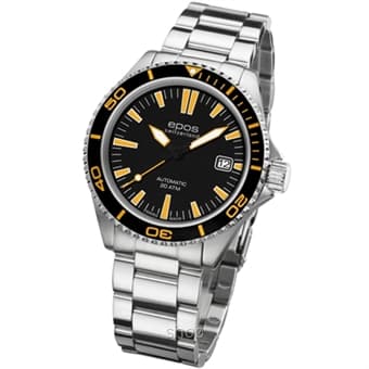 Epos Sportive Black Orange Bracelet Watch - 3413