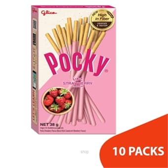 Glico Pocky Strawberry 38gm x 10packs