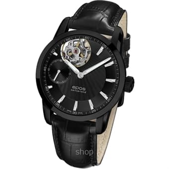 Epos Sophistiquee Black PVD Black Index Watch - 3424-OH