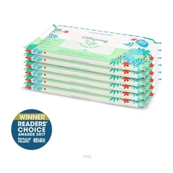 Offspring Baby Wipes 20ct 6-Pack (Bundle) - WP-OI-BWP-20CTS-6P