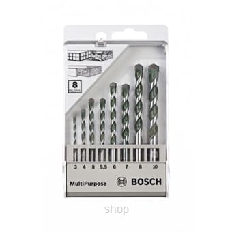 Bosch 8pcs CYL-4 Multi-purpose Drill Bit Set (3,4,5,5.5,6,8 & 10mm) - 2608680799