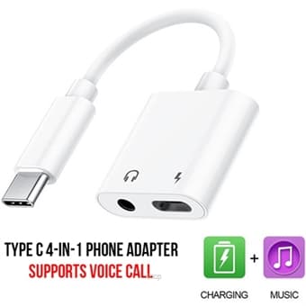 4 in 1 Type C Phone Adapter Splitter to Audio Jack 3.5mm - WA-AND-YTR-AP-001