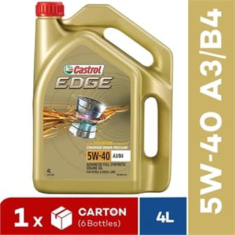 [Carton Packaging] Castrol EDGE 5W-40 SN Engine Oils for Petrol and Diesel Cars (6X4L)