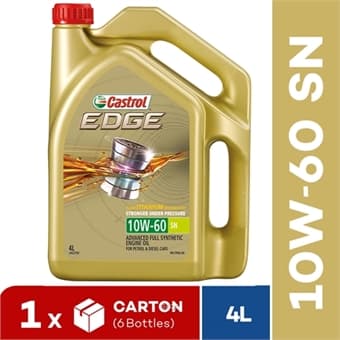 [Carton Packaging] Castrol EDGE 10W-60 SN Engine Oils (6X4L)