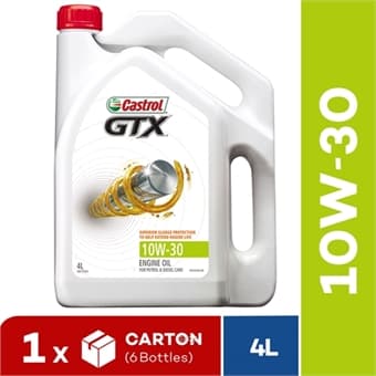 [Carton Packaging] Castrol GTX 10W-30 for Petrol and Diesel Vehicles (6X4L)