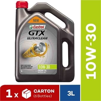 [Carton Packaging] Castrol GTX Ultraclean 10W-30 for Petrol Cars (6X3L)