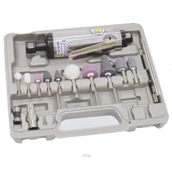 Kuani (Taiwan) 1/4 iNch Heavy Duty Air Die Grinder Kit Set + 10pcs Stone - KI-6206K