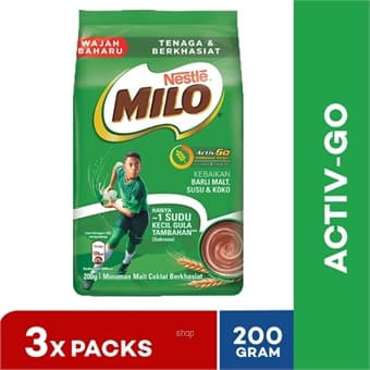 Nestle Milo Activ-Go 200g (3 packs)