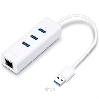 TP-Link USB 3.0 3-Port Hub & Gigabit Ethernet Adapter 2 in 1 USB Adapter - UE330