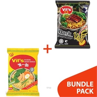 [BUNDLE] Vits Duck Instant Noodles (5's+78gmx2) + Chicken Instant Noodles (5's+78gmx2)