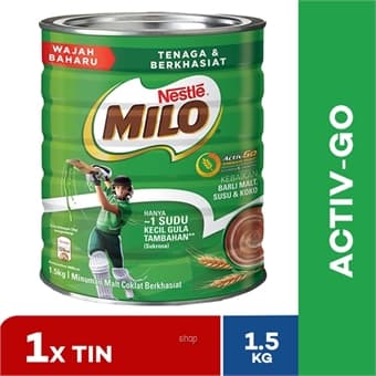 Nestle Milo Activ-Go Tin 1.5kg (1 Tin)
