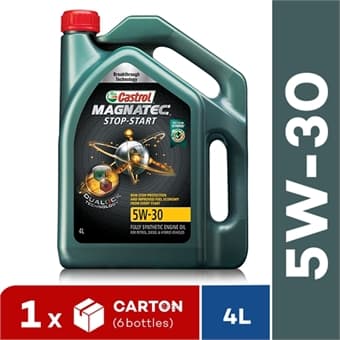 [Carton Packaging] Castrol MAGNATEC Stop-Start 5W-30 for Petrol, Diesel, and Hybrid Vehicles (4LX6)