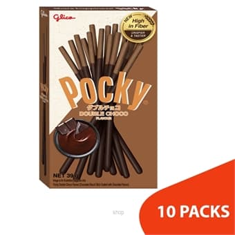 Glico Pocky Double Choco 39gm x 10packs