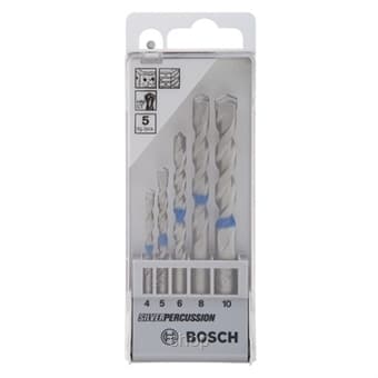 Bosch Silver Percussion 5pcs Bit Set (4,5,6,8&10mm) - 2608680726