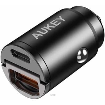 Aukey 30W PD Metal Dual Port Fast Car Charger with PPS & QC 3.0 - CC-A3