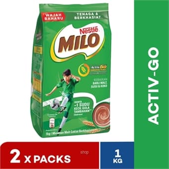 Nestle Milo Activ-Go Pack 1KG (2 packs)